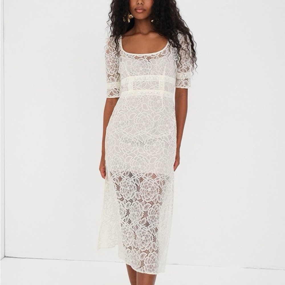 For Love And Lemons Cream Lace Dress